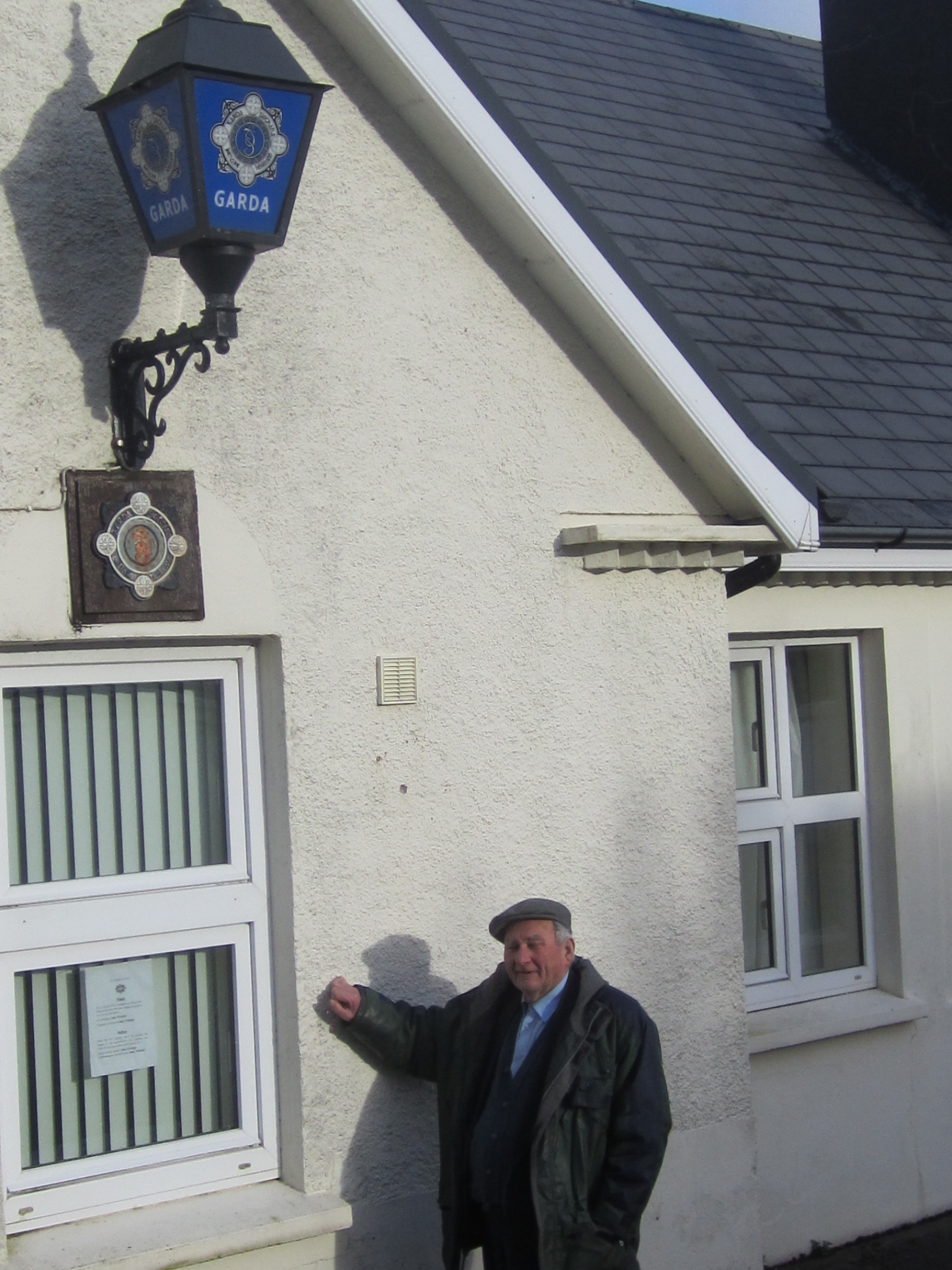 Dan Mulcahy outside Camp Garda Station around the time of its closure in January 2013